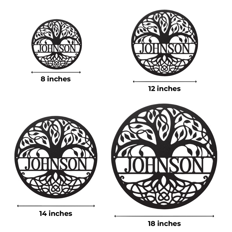 The Family Tree - Family Personalized Custom Home Decor Cut Metal Sign, Metal Wall Art - Gift For Family Members