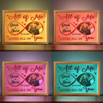 Custom Photo You're My End And My Beginning - Couple Personalized Custom Frame Light Box - Gift For Husband Wife, Anniversary