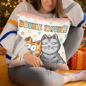 Trouble Makers - Cat Personalized Custom 3D Inflated Effect Printed Pillow - Gift For Pet Owners, Pet Lovers