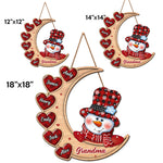 Grandkids Complete The Circle Of Love - Family Personalized Custom Shaped Home Decor Wood Sign - House Warming Gift, Christmas Gift For Grandma