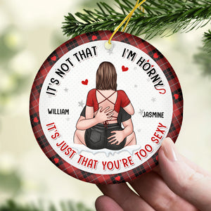 We Have A Forever Type Of Love - Couple Personalized Custom Ornament - Ceramic Round Shaped - Christmas Gift For Husband Wife, Anniversary