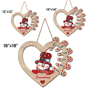 My Heart Melts For You - Family Personalized Custom Shaped Home Decor Wood Sign - House Warming Gift, Christmas Gift For Grandma, Grandpa