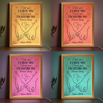 I'm Keeping You Forever Yours - Couple Personalized Custom Frame Light Box - Gift For Husband Wife, Anniversary