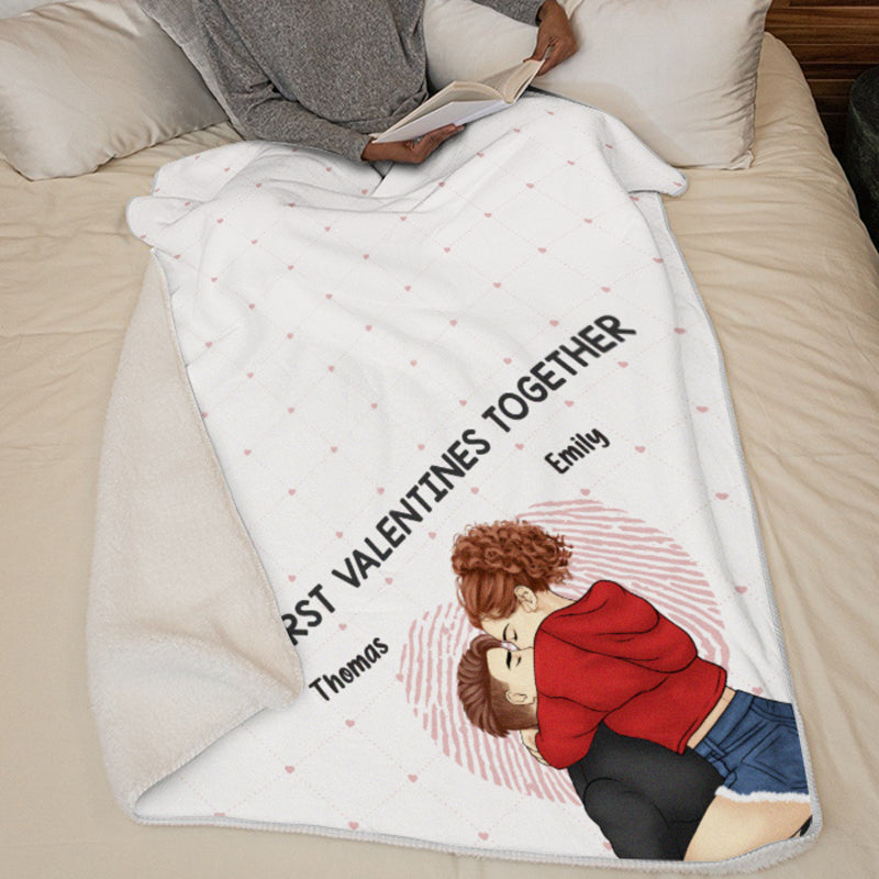 You Color My World - Couple Personalized Custom Blanket - Valentine Gift For Husband Wife, Anniversary, First Valentines Together