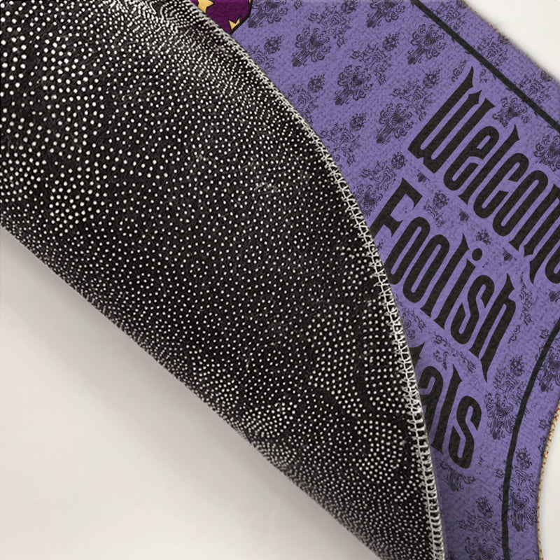 Welcome, Foolish Mortals - Cat Personalized Custom Home Decor Decorative Mat - Halloween Gift For Pet Owners, Pet Lovers