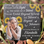 Custom Photo You Are Loved Beyond Words And Missed Beyond Measure - Memorial Personalized Custom Square Shaped Memorial Stone - Sympathy Gift For Family Members