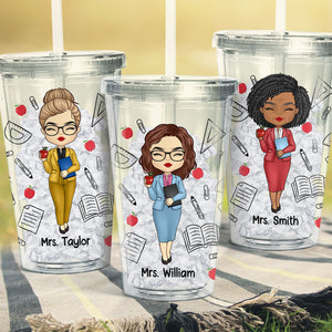 Educator Of Tiny Humans - Teacher Personalized Custom Clear Acrylic Tumbler - Gift For Teacher, Back To School