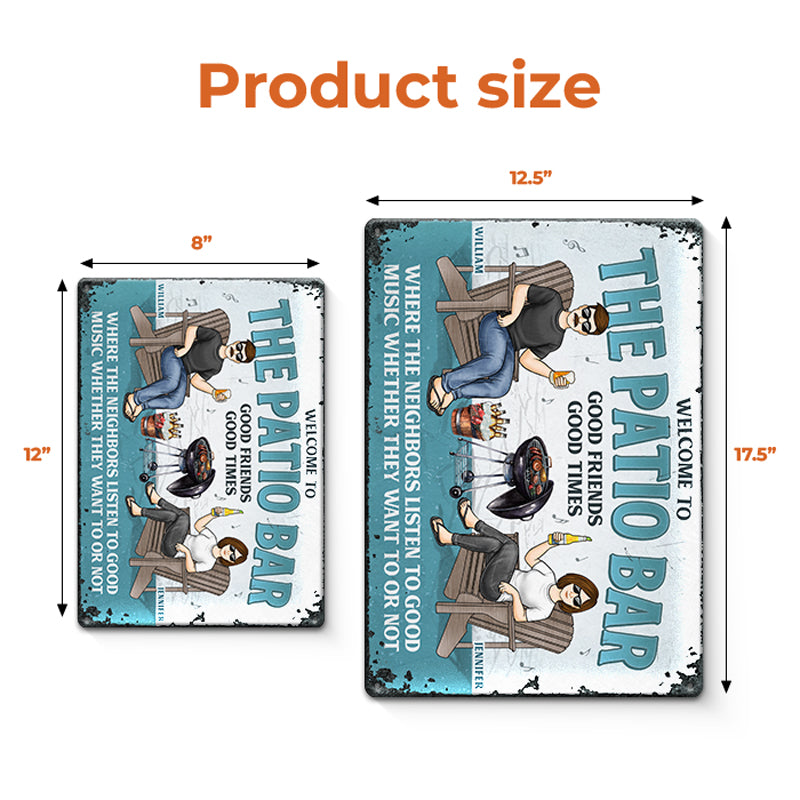 Good Friends Good Times Good Memories - Couple Personalized Custom Home Decor Metal Sign - House Warming Gift For Husband Wife, Anniversary