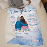 My Baby Girl - Family Personalized Custom Blanket - Birthday Gift From Mom
