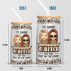 Thanks For Being My Bestie - Bestie Personalized Custom Glass Cup, Iced Coffee Cup - Gift For Best Friends, BFF, Sisters