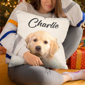 Custom Photo I Love My Dog - Dog & Cat Personalized Custom Pillow - Christmas Gift For Pet Owners, Pet Lovers