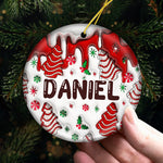 Christmas Is The Day That Holds All Time Together - Family Personalized Custom Ornament - Ceramic Round Shaped - Christmas Gift For Family Members