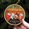 Family Love Grows Warmer At Christmas - Family Personalized Custom Ornament - Ceramic Round Shaped - Christmas Gift For Family Members
