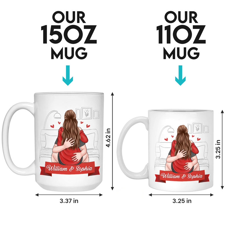You're My Happy Place - Couple Personalized Custom Mug - Gift For Husband Wife, Anniversary