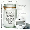 A Mother’s Love Is Everything - Family Personalized Custom Mason Jar Light - Mother's Day, Gift For Mom