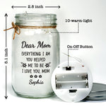 A Mother’s Love Is Everything - Family Personalized Custom Mason Jar Light - Mother's Day, Gift For Mom