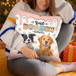 Custom Photo My Best Friend Has Four Paws- Dog & Cat Personalized Custom 3D Inflated Effect Printed Pillow - Gift For Pet Owners, Pet Lovers