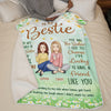 Friendship Is A Sheltering Tree - Bestie Personalized Custom Blanket - Christmas Gift For Best Friends, BFF, Sisters