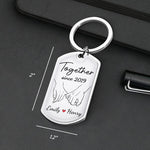 Custom Name Anniversary Couple Gifts - Personalized Keychain
