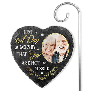 Memorial Personalized Memorial Slate And Hook - Cemetery Decorations For Grave, Sympathy Gifts For Loss Of Mom, Dad, Grave Markers For Cemetery For Humans, Grieving Gifts, Memorial Stone