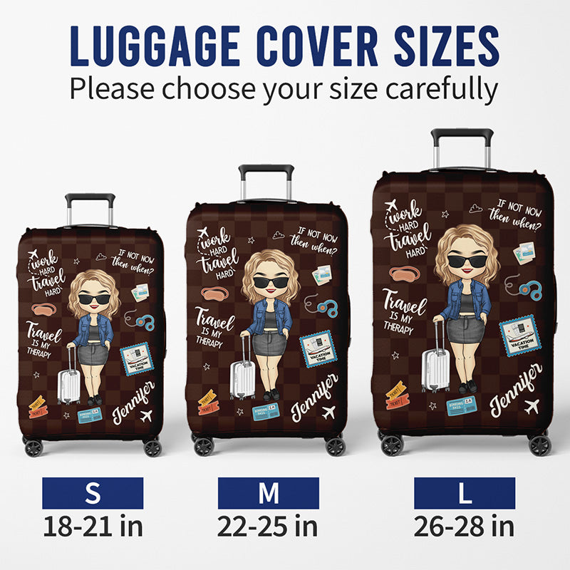 Live With No Excuses Travel With No Regrets - Travel Personalized Custom Luggage Cover - Holiday Vacation Gift, Gift For Adventure Travel Lovers