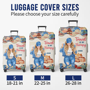 The Beach Is Calling And I Definitely Must Go - Travel Personalized Custom Luggage Cover - Gift For Traveling Lovers