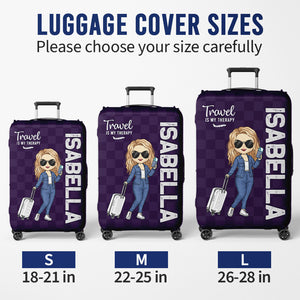 Just A Girl Who Loves Traveling - Travel Personalized Custom Luggage Cover - Holiday Vacation Gift, Gift For Adventure Travel Lovers