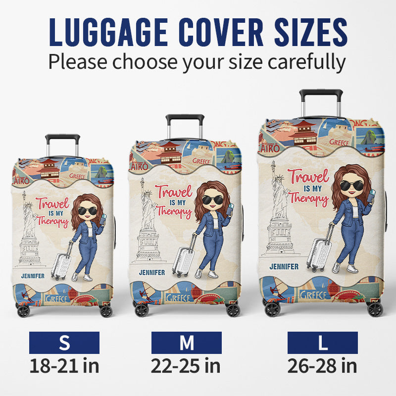 Not All Those Who Wander Are Lost - Travel Personalized Custom Luggage Cover - Holiday Vacation Gift, Gift For Adventure Travel Lovers
