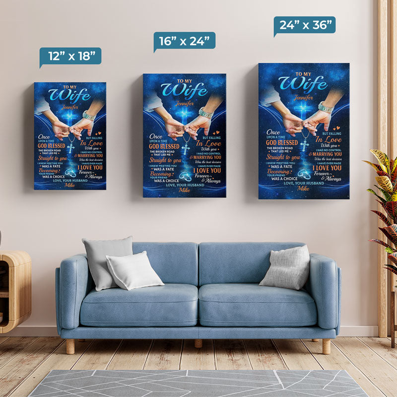 I Knew Meeting You Was A Fate - Couple Personalized Custom Vertical Canvas - Gift For Husband Wife, Anniversary