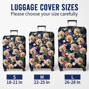 Custom Photo Furry Friends Bring Endless Joy - Dog & Cat Personalized Custom Luggage Cover - Holiday Vacation Gift, Gift For Adventure Travel Lovers, Pet Owners, Pet Lovers