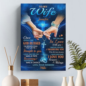 I Knew Meeting You Was A Fate - Couple Personalized Custom Vertical Canvas - Gift For Husband Wife, Anniversary