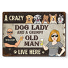 Watch Out, A Crazy Family Lives Here With Fur Babies - Dog Personalized Custom Home Decor Metal Sign - House Warming Gift For Pet Owners, Pet Lovers