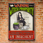 You Are No Longer A Trespasser - Cat Personalized Custom Home Decor Metal Sign - Halloween Gift For Witches, Yourself, Pet Owners, Pet Lovers