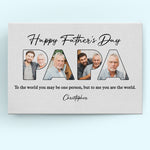 Custom Photo Happy Father's Day, Papa - Family Personalized Custom Horizontal Canvas - Father's Day, Birthday Gift For Dad, Grandpa