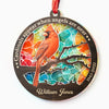 Cardinals Appear When Angels Are Near - Memorial Personalized Custom Suncatcher Ornament - Acrylic Round Shaped - Sympathy Gift For Family Members