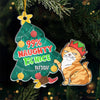 Feliz Naughty Cat - Cat Personalized Custom Ornament - Acrylic Custom Shaped - Christmas Gift For Pet Owners, Pet Lovers