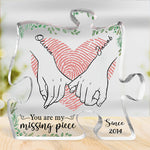 You Are The Missing Piece - Couple Personalized Custom Puzzle Shaped Acrylic Plaque - Gift For Husband Wife, Anniversary