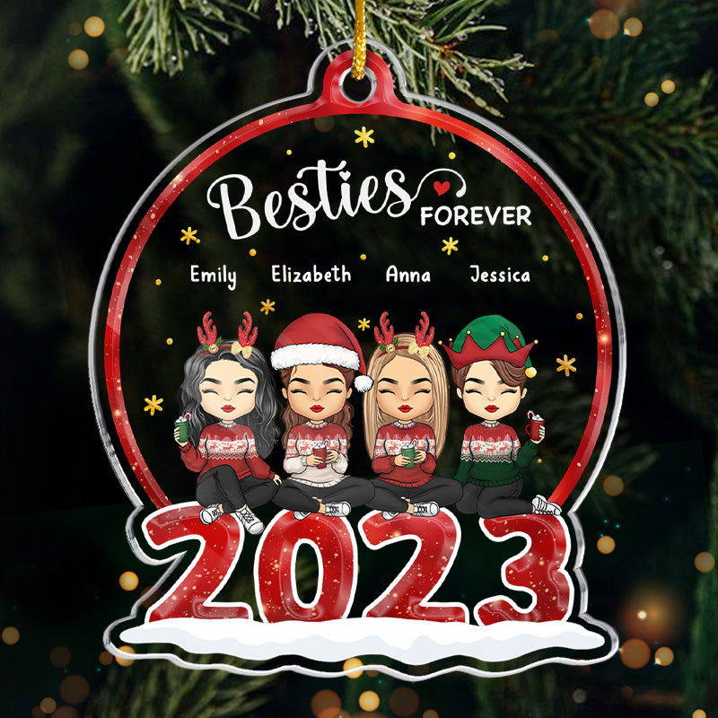 We Are One Big Family - Family Personalized Custom Ornament - Acrylic Snow Globe Shaped - Christmas Gift For Siblings, Brothers, Sisters, Cousins, Friends