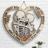 You Have Me Until My Last Breath - Couple Personalized Custom Heart Shaped Home Decor Wood Sign - House Warming Gift For Husband Wife, Anniversary