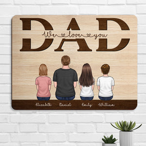 My Super Dad - Family Personalized Custom Rectangle Shaped Home Decor Wood Sign - House Warming Gift For Dad