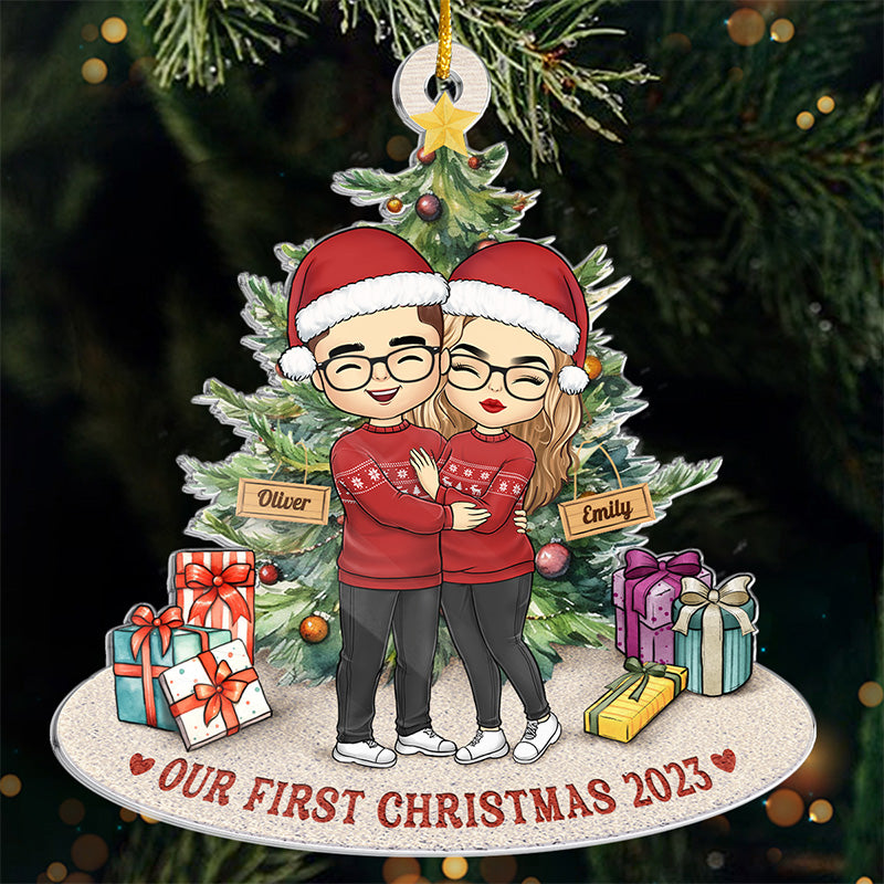True Love Never Gets Old - Couple Personalized Custom Ornament Acrylic Custom Shaped Christmas Gift For Husband Wife Anniversary