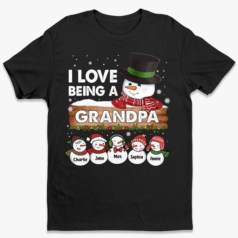 I Love Being A Grandma - Family Personalized Custom Unisex T-shirt, Hoodie, Sweatshirt - Christmas Gift For Mom, Grandma, Grandpa
