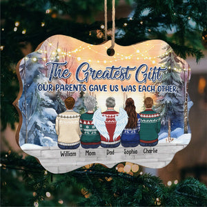 The Love Of A Family Is Life's Greatest Blessing - Family Personalized Custom Ornament - Wood Benelux Shaped - Christmas Gift For Family Members