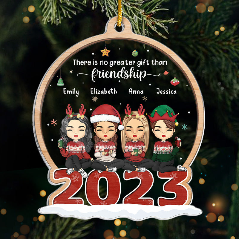 Life's Greatest Gift - Family Personalized Custom Ornament - Acrylic Snow Globe Shaped - Christmas Gift For Family Members, Best Friends, BFF, Sisters