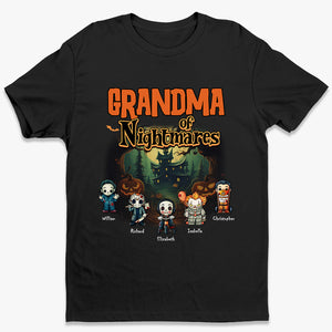 Grandma Of Nightmares - Family Personalized Custom Unisex T-shirt, Hoodie, Sweatshirt - Halloween Gift For Grandma