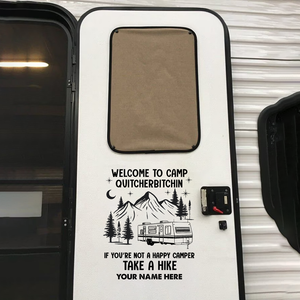 Never Take Camping Advice From Us  - Camping Personalized Custom RV Decal - Gift For Camping Lovers