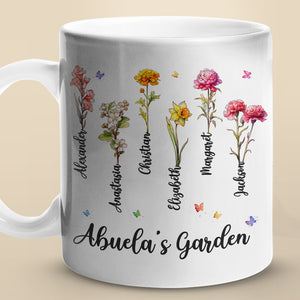 Grandma's Garden - Family Personalized Custom Mug - Gift For Grandma