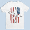 Hand In Hand, I Will Protect You - Family Personalized Custom Unisex Patriotic T-shirt, Hoodie, Sweatshirt - Father's Day, Independence Day, 4th Of July, Birthday Gift For Dad