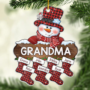 The Most Beautiful Time Of The Year - Family Personalized Custom Ornament - Acrylic Custom Shaped - Christmas Gift For Grandma