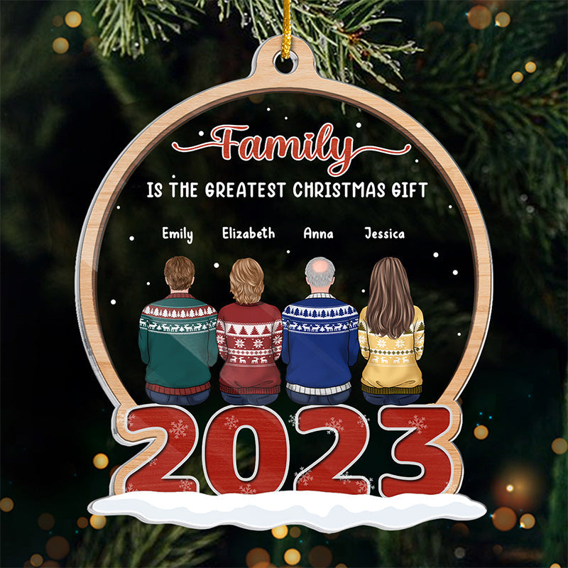 Family Is The Greatest Christmas Gift - Personalized Custom